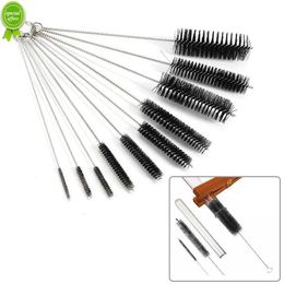 10Pcs =1Set Stainless Steel Soft Hair Brush Pipette Test Tube Baby Bottle Brush Multifunctional Household Cleaning Tools Set