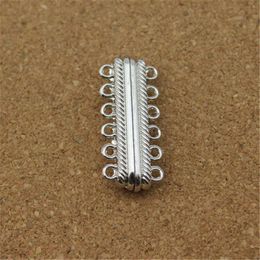 Bracelets Louleur 10pcs/lot 13*30mm Stainless Steel Magnetic Clasps for Leather Cord Bracelet Connectors End Caps for Diy Jewelry Making