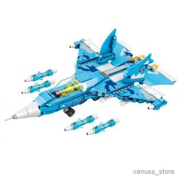 Blocks Military Fighter Aviation Aircraft Plane USSR Model Building Blocks Children Educational Toys Gift R230629