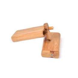 Natural Bamboo Wood Dugout With One Hitter Storage Box Case Container For Herb Tobacco Cigarette Smoking Tool Accessories