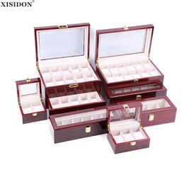 Jewellery Boxes Luxury Wooden Watch Box 123561012 Grids Organisers 6 Slots Wood Holder for Men Women Watches Display 230628