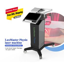 2023 Lastest Low level diode laser Pain Relief 635nm 405nm Wavelength Cold Laser machine Low Back pain treatment Red Light LUX Master Physio Physiotherapy Equipment