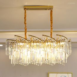 Chandeliers Manggic Modern Luxury Crystal Chandelier Living Room Lamp Simple Atmosphere Dining Oval Lighting