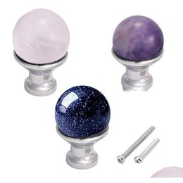 Christmas Decorations Amethyst Cabinet Knobs Natural Stone Der And Pls Handle For Dresser Ders Wardrobe Cupboard Decorative Drop Del Dhu7H