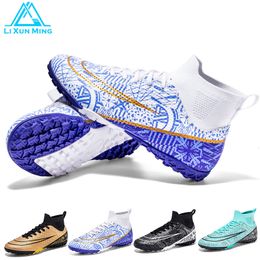 Safety Shoes High Ankle Soccer Men Ultralight Indoor Football Boots Boys NonSlip Long Spikes Trainers Sneakers Drop 230628