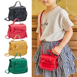 Handbags Toddler Baby Messenger Bags Children Kids Girls Princess Shoulder Bag Handbag Solid Bowknot Coin Purses 230628