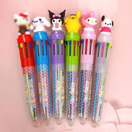 Pens 36 pcs/lot Creative Cat Dog 6/10 Colors Ballpoint Pen Cute Press Ball Pens School Office writing Supplies Stationery Gift