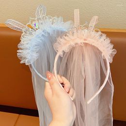 Hair Accessories Headbands For Kids Girl Princess Hairbands Yarn Crown Children's Headdress Korean Handmade Wholesale