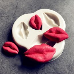 Baking Moulds Sexy Lips Silicone Mold Heart Shape Fondant Mould Cake Decorating Tools Chocolate Gumpaste Molds Sugarcraft Kitchen Gadgets