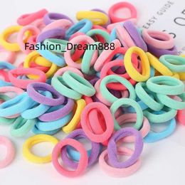 Wholesale 100PCS Disposable Rubber Hairband For Children Ponytail Hairs Ties Colourful Elastic Hair Bands Baby Hair Accessories