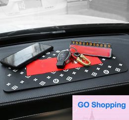 High-end Car Car Non-Slip Mat Car Dashboard Cover Mobile Phone Center Console Instrument Panel High Temperature Resistance Storage Pad Car Interior Ornaments 30 * 15cm