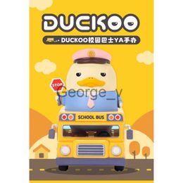 Minifig Popmart DUCKOO School Bus YA Series Common Toys Cute Anime Doll Decorations Original Authentic Doll Gifts J230629