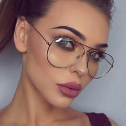 Eyeglass Frame Classic Clear Glasses Gold Vintage Sunglass Women Men Optical Aviation Eyeglasses Transparent De Grau 230628