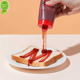 300ml 4 Hole Squeeze Condiment Bottles With Nozzles Plastic Ketchup Mustard Hot Sauces Olive Oil Bottles Kitchen Accessories