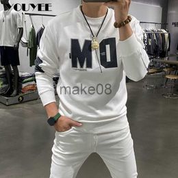 Mens Hoodies Sweatshirts Mens Fashion Sweater Black White Letter Printed Hoodies Cotton Young Casual Design Daily Wear Winter Male Pullover Man Clothin J230629