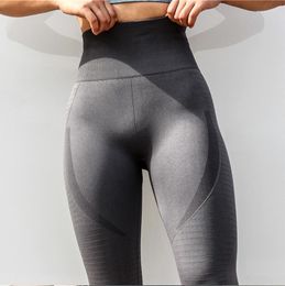Active Pants SALSPOR Women Yoga Gym High Waist Push Up Sweatpants Mesh Sport Leggings Stretch Work Out Running