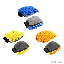 Glove Car Cleaning Gloves Blue Yellow Orange Car Care Cleaning Gloves Durable Washable Car Gloves for Cleaning Washing Car R230629
