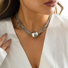 Chains Luxury Multi-layer Necklaces Bracelet Set Choker Pendant Trend Jewellery Accessories Charm Metal Gold Silver Colour Custom Fashion