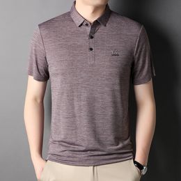 Men s Polos MLSHP Summer Seamless Golf Polo Shirts Luxury Short Sleeve Solid Colour Male Tees Fashion Business Casual Man 230629