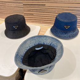 Ball Caps Designer Hat 2023 High quality Fashion Men Women High end Customised washed heavy weight denim fabric Bucket hat P New Exquisite Summer Sunscreen Tourism