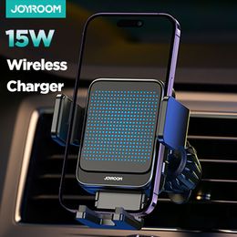 Joyroom Automatic Fast Wireless Charger 15W Car Phone Holder For iPhone 14 13 12 Pro Max Samsung Z Flip MobilePhone Car Mount