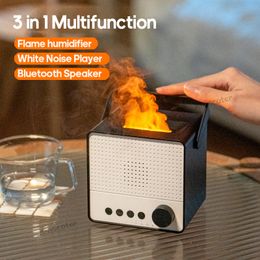 Other Home Garden KINSCOTER Wireless Portable Flame Aroma Diffuser Essential Oil Air Humidifier White Noise Player Machine Sleep Aid BT Speaker 230628