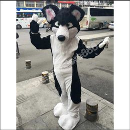 Grey Husky Dog Fox Mascot Costumes Halloween Christmas Event Role-playing Costumes Role Play Dress Fur Set Costume