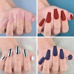 False Nails Finger Painted Nail Tips 24Pcs/Box Multiple Colours Women Removable Artificial Full Cover Acrylic Accessories Tools