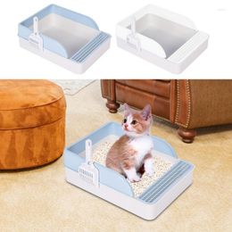 Cat Carriers Open Litter Box Semi-Enclosed Sifting With High Sides Detachable Shallow Toilet Prevents Urine And Leakage