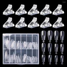 False Nails 120pcs Nail Extension Form Tips With 10pcs Clips 11 Sizes Sculpted Full Cover Manicures Tool Set