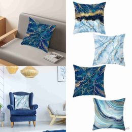 Cushion/Decorative Toddler Blue Pattern Printed Abstract Home Sofa Car Bedside Cushion Throw Covers R230629