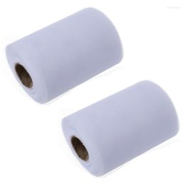 Gift Wrap 2X Roll Tulle Spool Car Procession Decoration Wedding Party Deco White