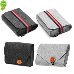 1PCS Portable Felt Storage Bag For Earphone Charger USB Hard Drive Case Protector Coin Bank Card Data Cable Felt Storage Pouch