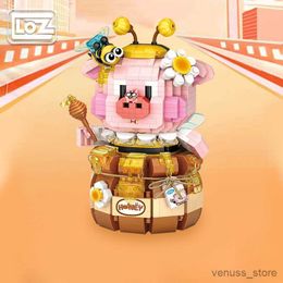 Blocks Honey Pig Candy Toy Pig Tide Play Micro Particles Assembled Building Block Toy Decompression Cure Cartoon R230629