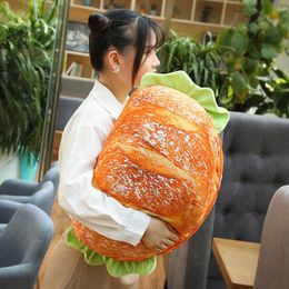 Cushion/Decorative Plush Soft Hamburger Soft Baby Sleeping Toys Sofa Bread Cushion Car Dining Chair For Kids Gifts