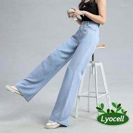 Women's Jeans Summer Thin Soft Baggy Wide Leg Denim Pants Streetwear Loose Casual Female Clothing XS-3XL