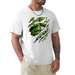 Men's Polos Green Muscle Chest In Purple Ripped Torn Tee T-Shirt Custom T Shirts Hippie Clothes Mens Graphic T-shirts Pack