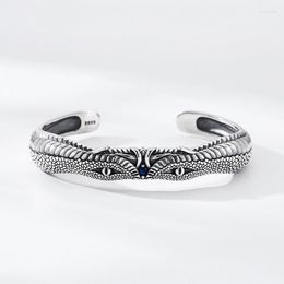 Bangle NY Taotie Bracelet Men's Adjustable Opening Thai Silver Vintage Personalised Fashion Jewellery