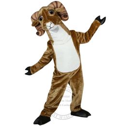 Hot Sales Brown Sheep Mascot Costume High School mascot Fancy costume Cartoon theme fancy dress