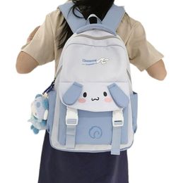 Kawaii Student Pink White Purple Cinnamoroll Melody Kuromi Backpack Girl Cute Zipper Big Capacity Student girl backpack