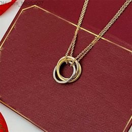 Pendant Necklaces New Gold Pendant Necklace Fashion Designer Design 316L Stainless Steel Festive Gifts for Women 3 Options Z230629