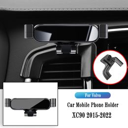 Car Mobile Phone Holder Air Vent Clip GPS Stand Gravity Navigation Bracket For Volvo XC90 XC 90 2009-2021 Car Accessories