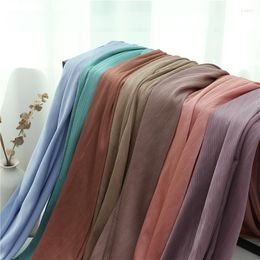 Scarves 2023 Fashion Modal Pure Silk Jersey Hijab Scarf Long Muslim Shawl Plain Soft Turban Tie Head Wraps For Women Africa Headband