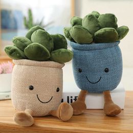 Cushion/Decorative Tulip Succulent Plants Plush Stuffed Decor Toys Soft Bookshelf Decor Doll Creative Potted Flowers for Girls Room Decor