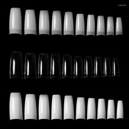 False Nails 100Pcs Nail Tips Cover French Style Flake With Well Designs UV Gel Polish Acrylic Manicure Accessories