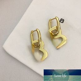 European and American Letter Earrings Women's Hong Kong Style Fresh and Stylish Trendy All-Matching Ins Style Silver StudNew Alphabet Earrings Wholesale