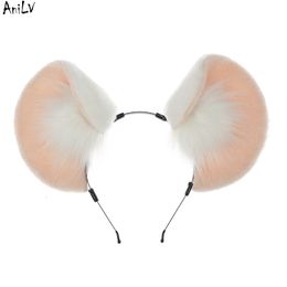 Hair Accessories AniLV Anime Party Cute Mouse Plush Ears Headband Headwear Cosplay 230628