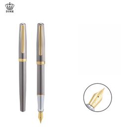Pens Duke 209 Grey Stainless Steel Fountain Pen Various Color Iridium Medium Nib 0.7mm Gift Pen For Best Stationery