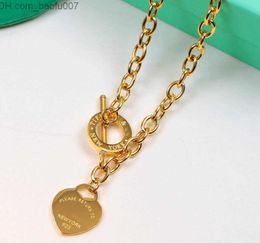 Pendant Necklaces Necklace Designer Jewelry Necklaces Chain Chains Link Luxury Jewellery Heart Pendant Custom Love Pendants Women Womens Z230629