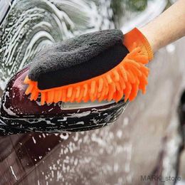 Glove Car Washing Gloves Washable Car Sponge Microfiber Gloves For Cleaning In Car Wash Cleaning Automobile R230629